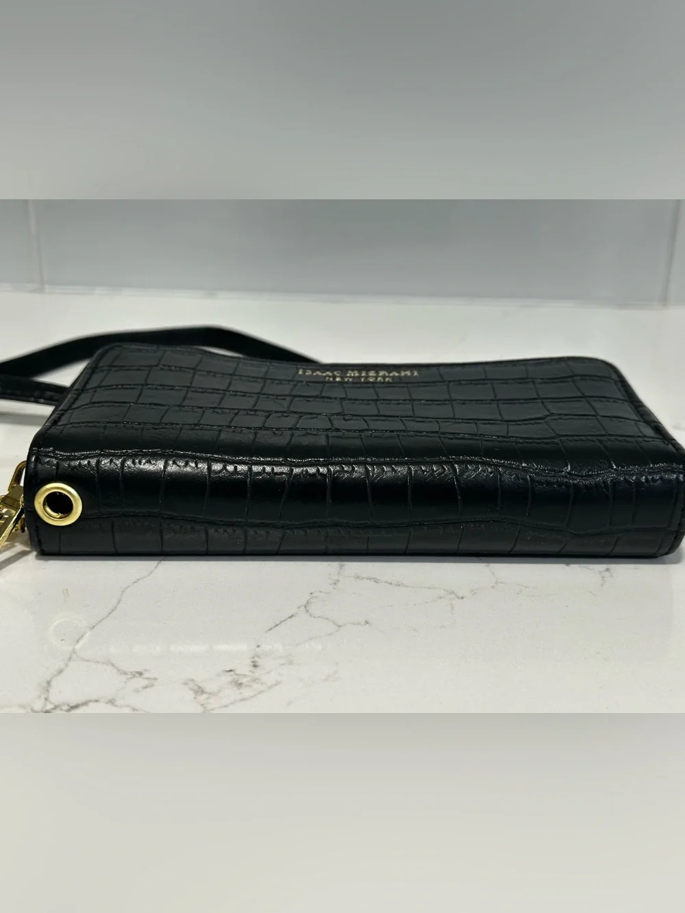 Isaac Mizrahi Women's Paulette Cross Body Wallet Purse Removable Strap Black